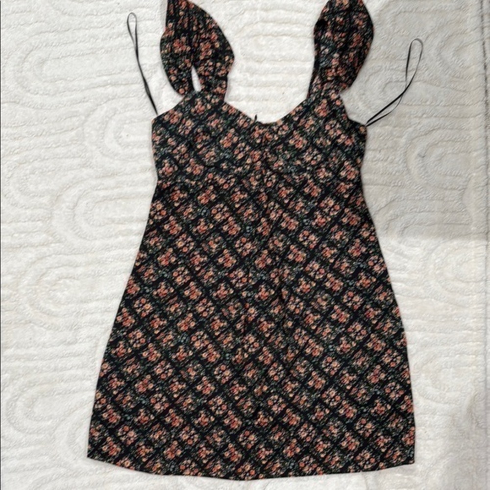 Floral Black Dress